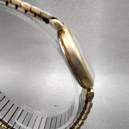 Seiko Pulsar Watch Men 33mm White Dial Gold Tone Date V5378a30 New Battery3