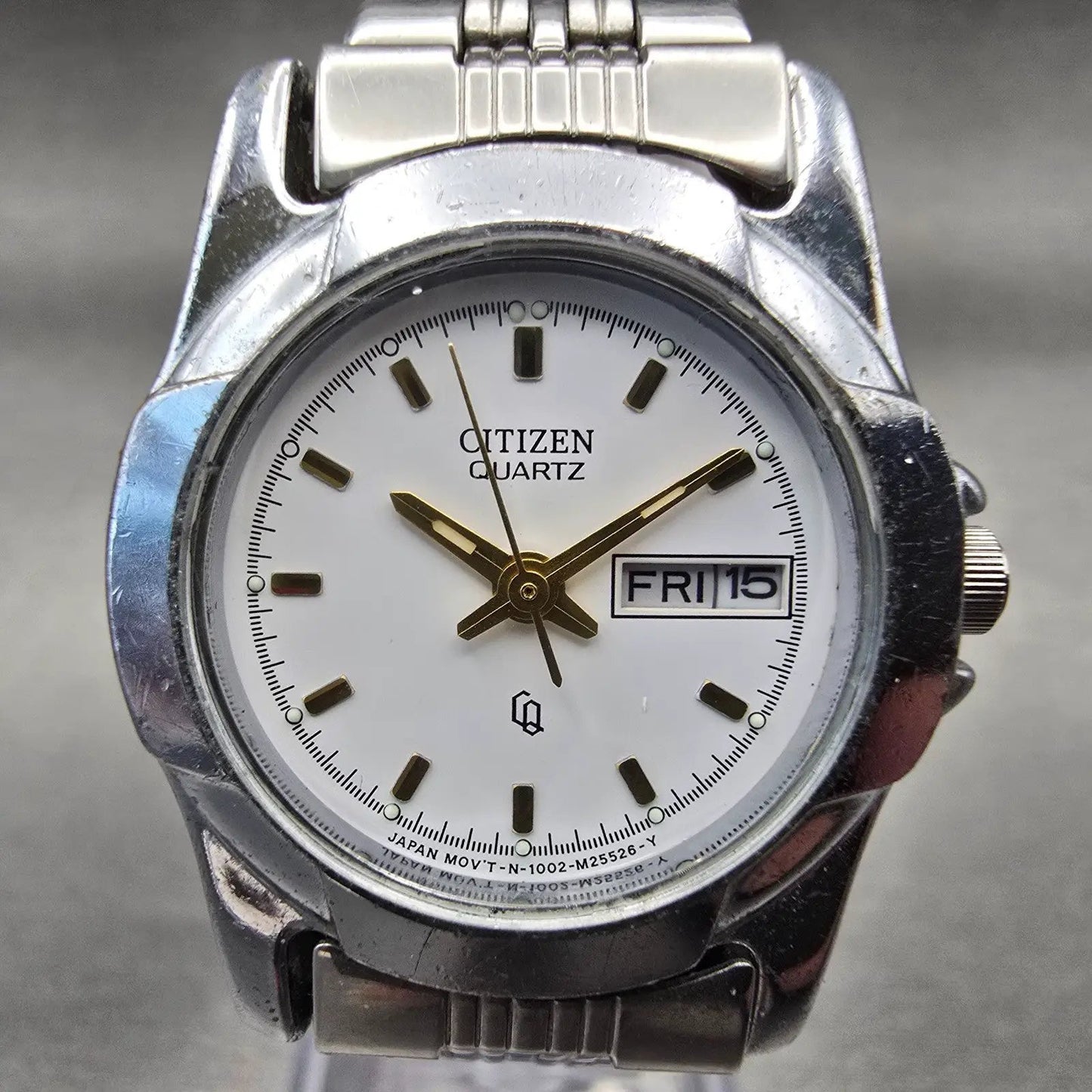Citizen CQ Watch Women 26mm White Dial Silver Tone Daydate 1002-B02855 New Batt1