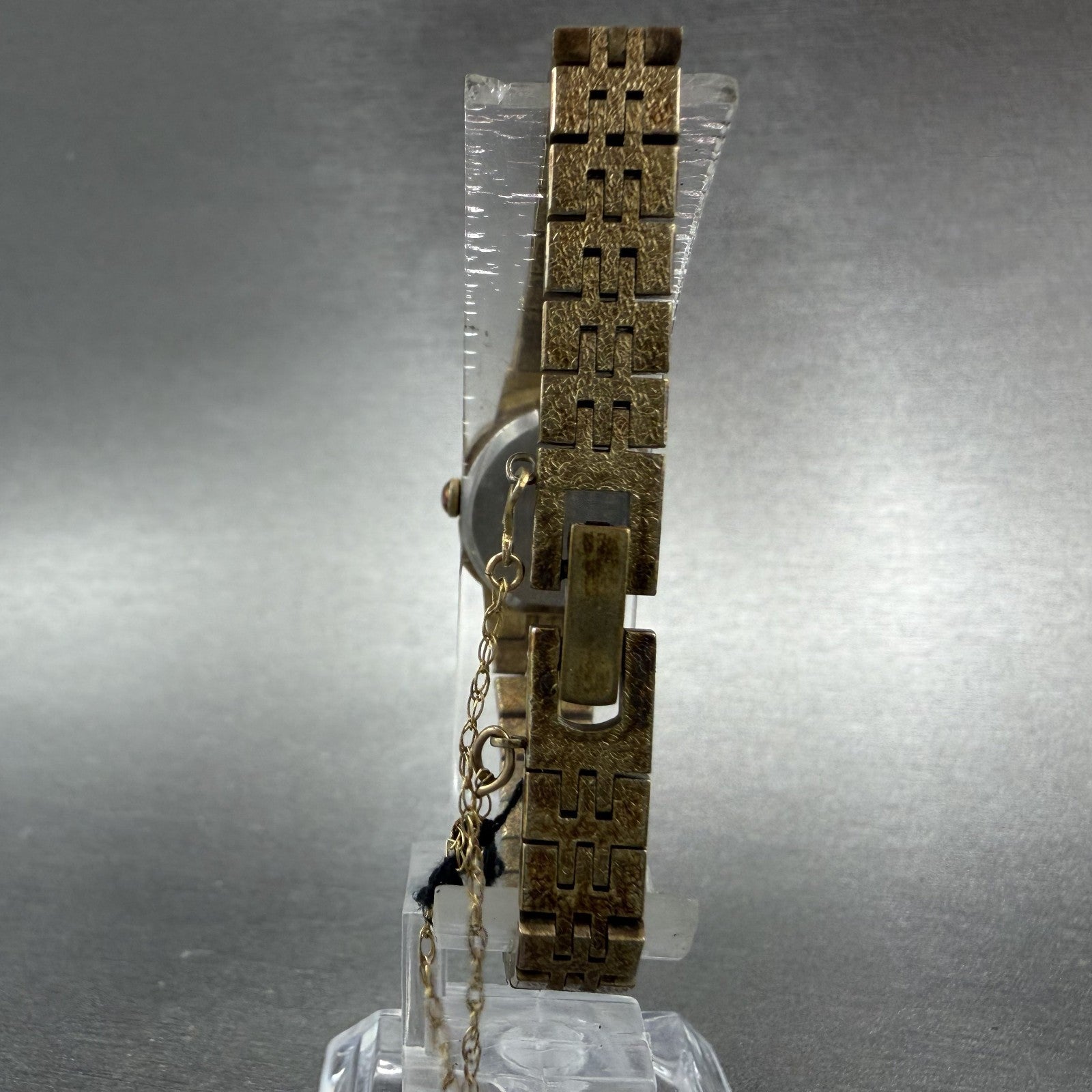 Seiko Watch Women 16mm Champagne Dial Gold Tone Rectangle 5420-5079 New Battery7