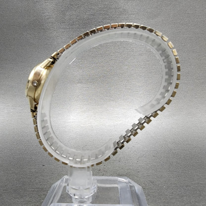 Omega De Ville Watch Women 20mm Gold Dial 10K Gold Filled Round 5910040 New bat6
