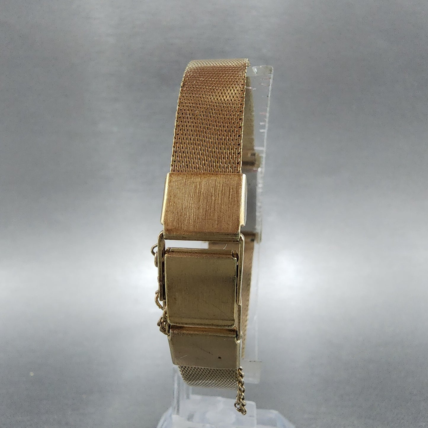 Seiko Tank Watch Women 16mm Gold Dial Gold Tone 113849 Rectangle Manual Wind7