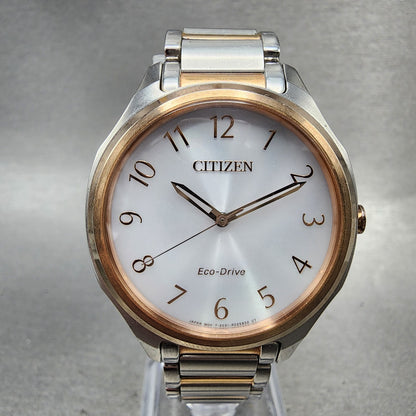 Citizen EcoDrive Watch Women 35mm White Dial Two Tone E031R010867 Runs0