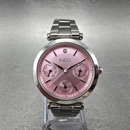 Citizen Ined Watch Women 30mm Pink Dial Silver Tone Daydate 6329-S028914 NewBat0