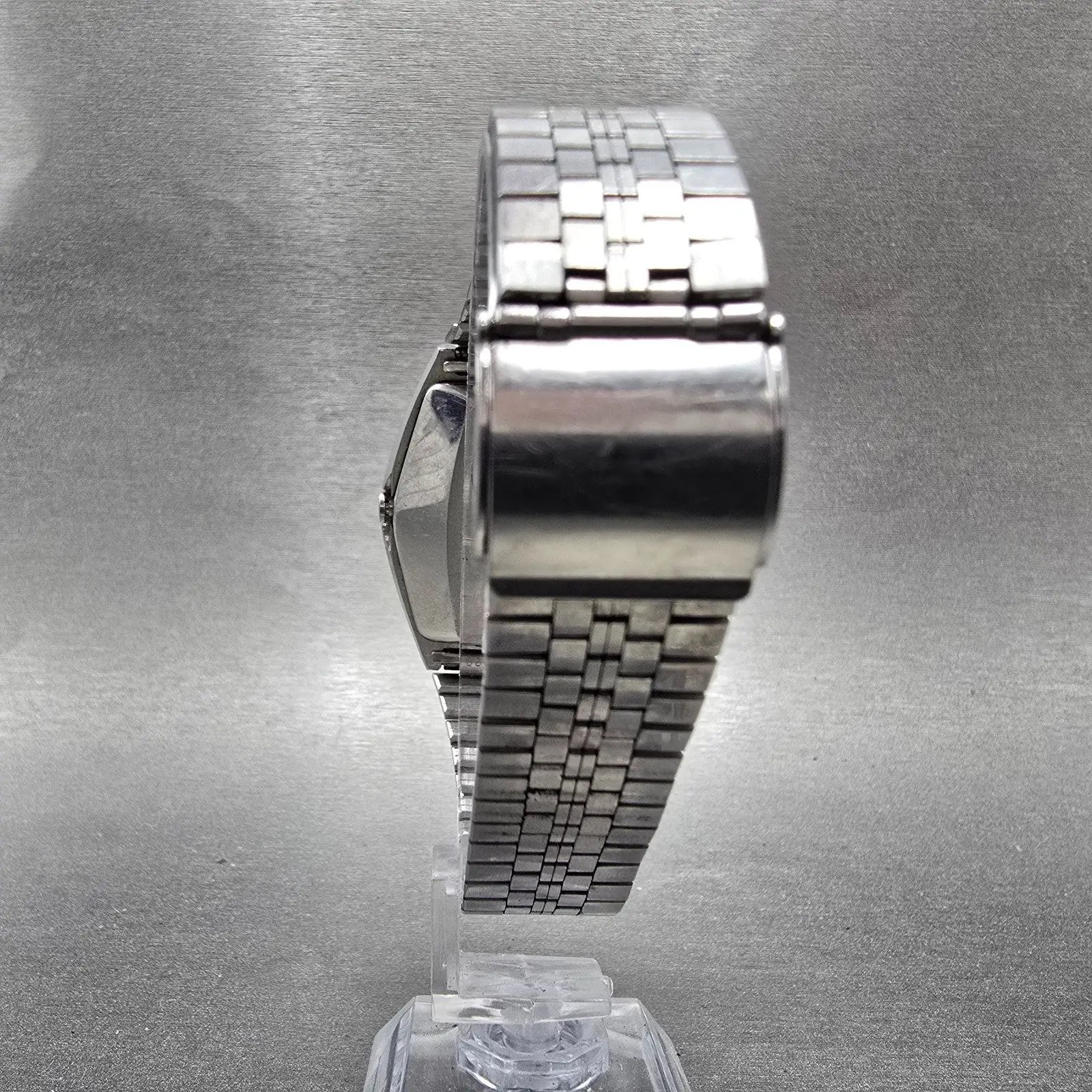 Seiko Digital Watch Men 37mm Silver Tone Alarm A031-5000 PARTS Vintage7