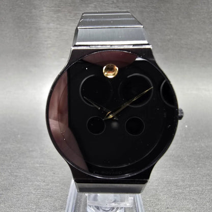 Movado Museum Watch Men 32mm Black Dial Black Tone Round 84-40-880-A PARTS0