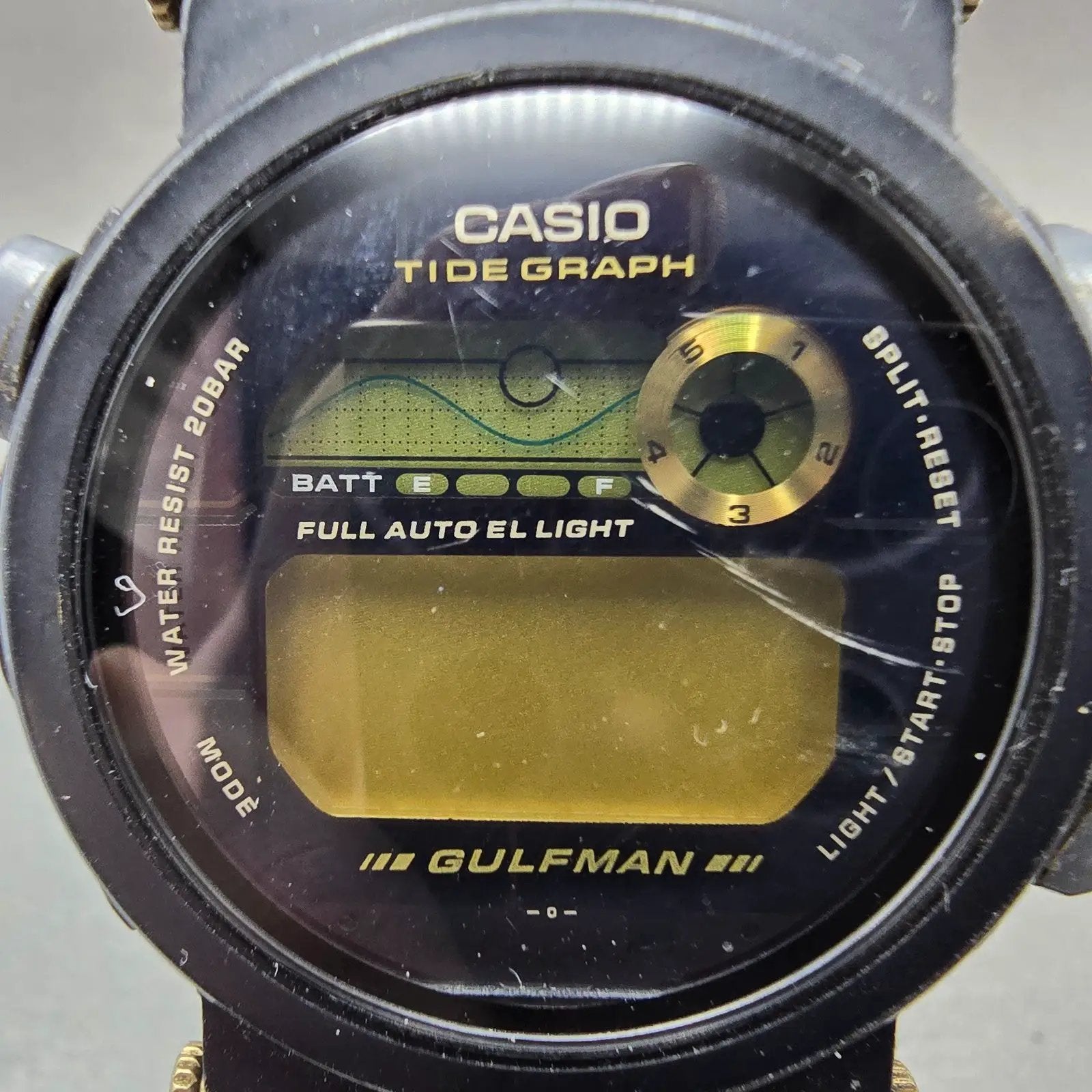 Casio G-Shock Gulfman DW-9700 Watch Men 41mm Black Solar Alarm Chronograph PARTS2