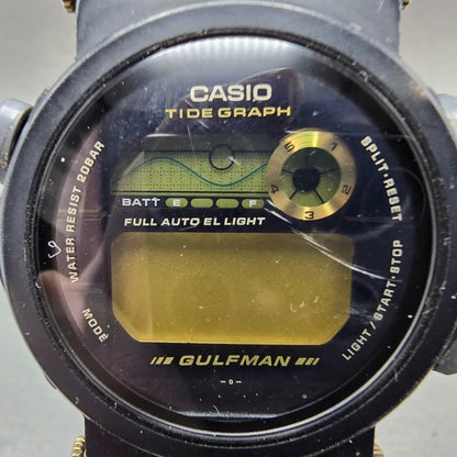 Casio G-Shock Gulfman DW-9700 Watch Men 41mm Black Solar Alarm Chronograph PARTS2