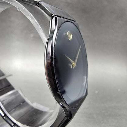 Movado Museum Watch Men 32mm Black Dial Black Tone Round 84-40-880-A PARTS4