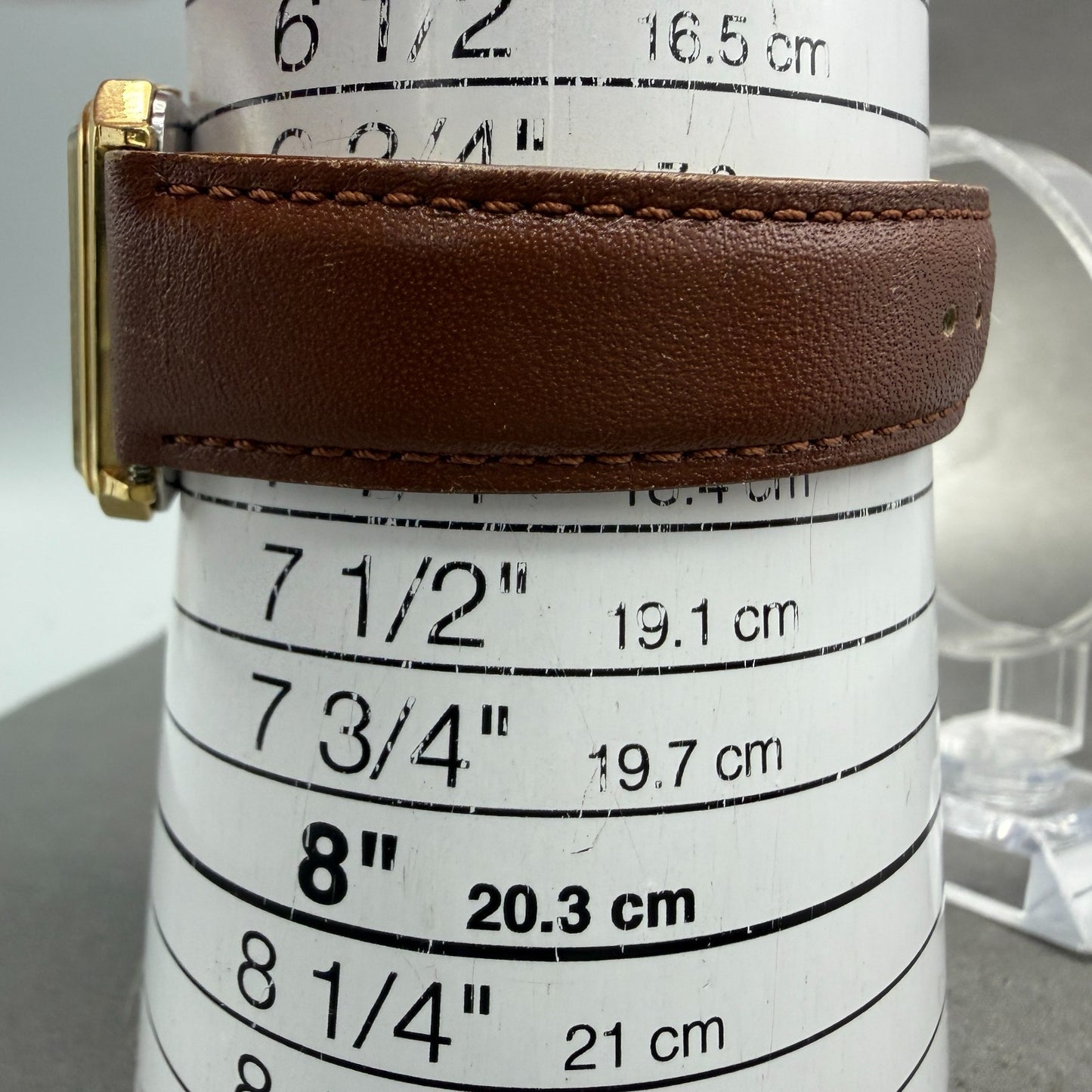 Orient VX Tank Watch Men 27mm Champagne Dial Gold Tone Rectangle New Battery10