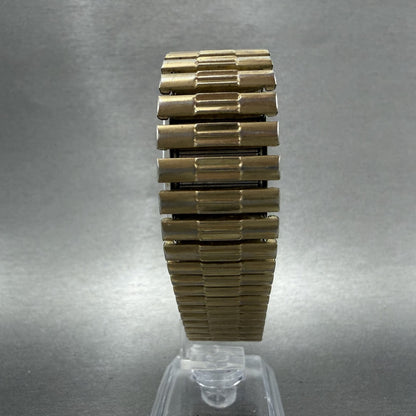 Longines Tank Watch Men 28mm Gold Dial Gold Tone Octagon Date L.7.985.2 PARTS8