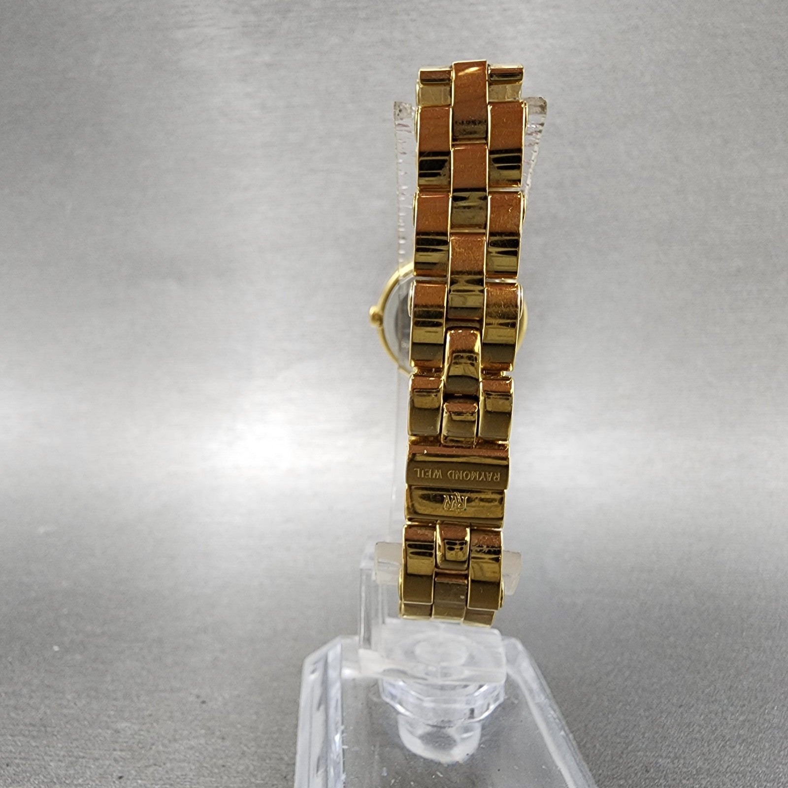 Raymond Weil Watch Women 21mm White Dial Gold Plated 5817 New Battery W/Box7