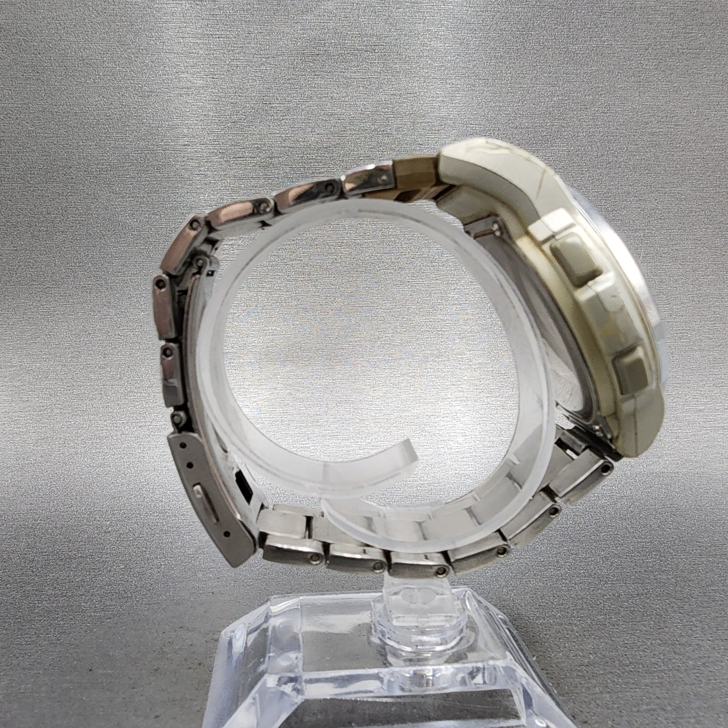 Casio Waveceptor WVA101 Watch Men 42mm Analog Digital Silver Tone Round New Bat8