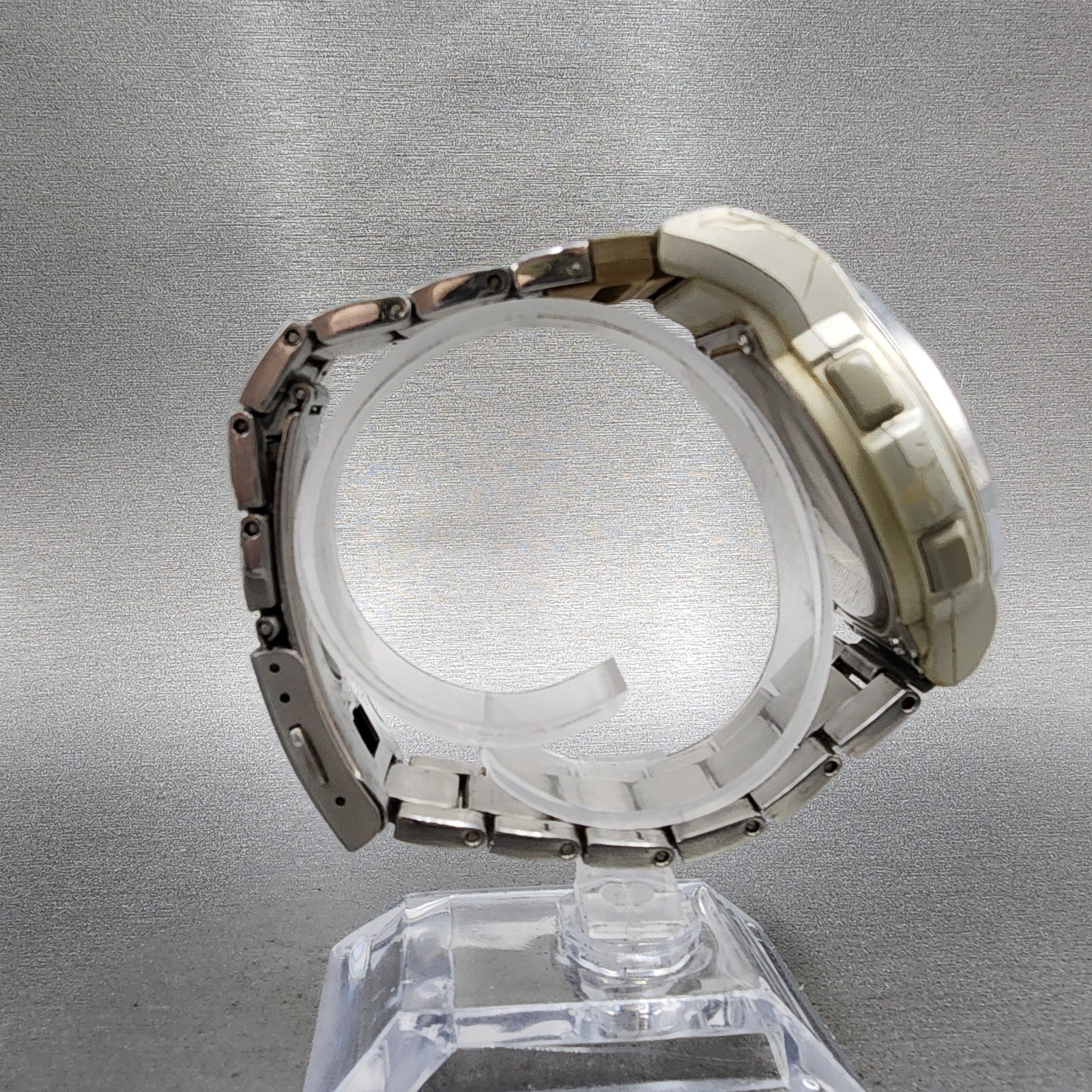 Casio Waveceptor WVA101 Watch Men 42mm Analog Digital Silver Tone Round New Bat8