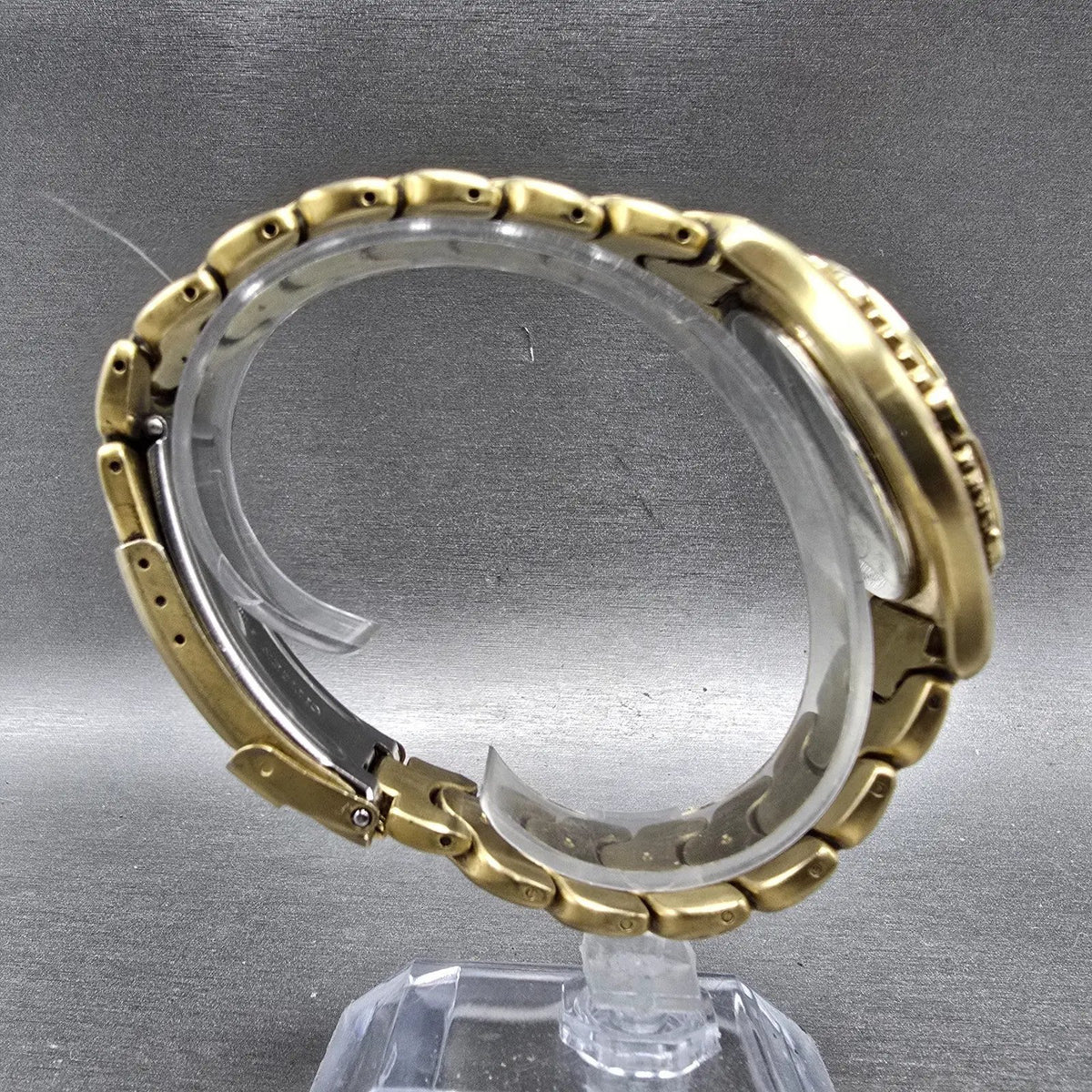 Citizen Solar Tech 180 Watch Men 38mm Gold Dial Gold Tone Date Round Works VTG8