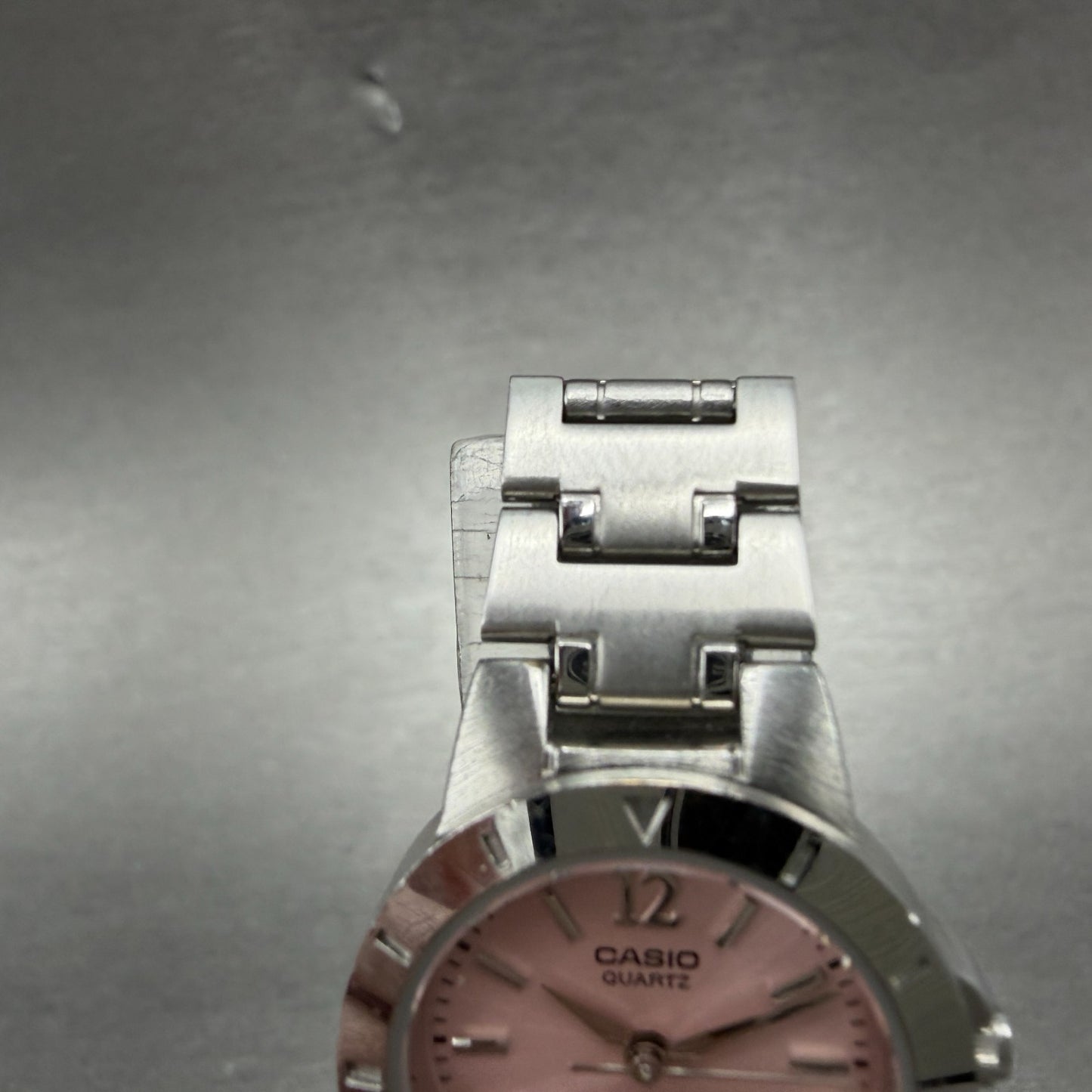 Casio Watch Women 24mm Pink Dial Silver Tone Round LTP-1177 New Battery 6574