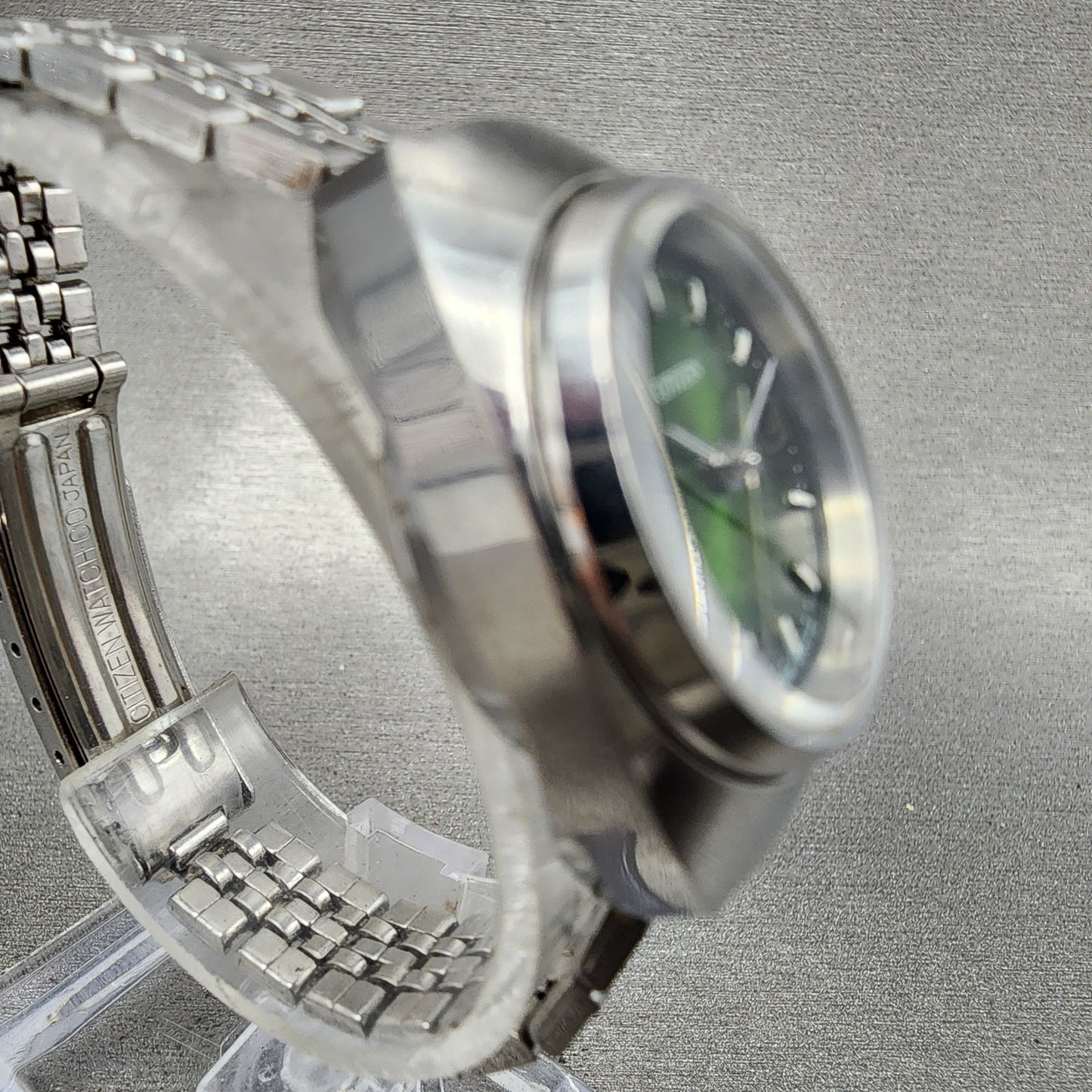 Citizen Watch Women 24mm Green Dial Silver Tone Date 4530934 Manual Wind PARTS4