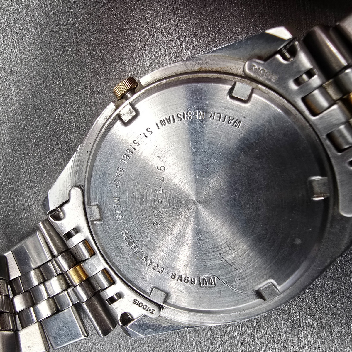 Seiko President Watch Men 37mm Blue Dial Two Tone Daydate 5Y23-8A69 New Battery610