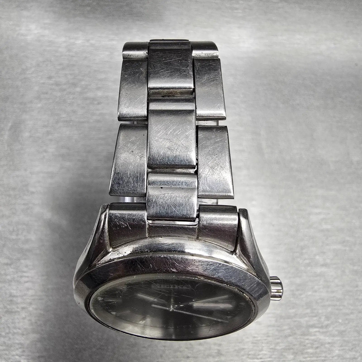 Seiko Watch Men 37mm Black Dial Silver Tone Daydate Round 7N43-9070 New Battery4