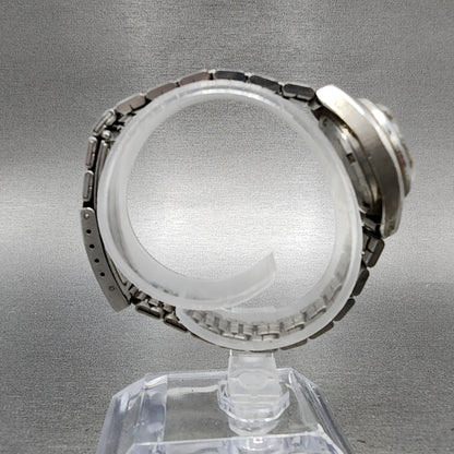 Seiko Automatic Watch Women 24mm Blue Dial Silver Tone Daydate 2706-0200 Runs