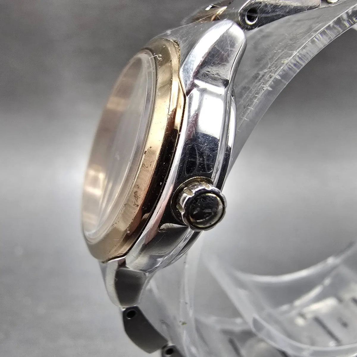 Citizen Eco-Drive Wicca Watch Women 24mm MOP Dial Two Tone Round Works JDM3