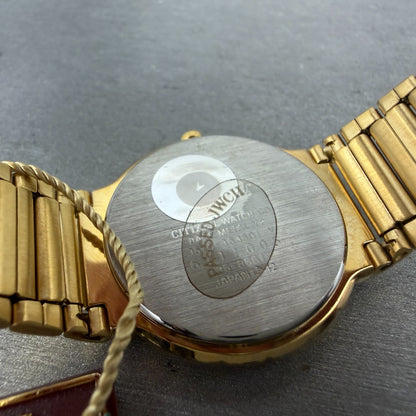 Citizen CQ Watch Unisex 30mm Black Dial Gold Tone Round 3620-364601 NewBat NOS9
