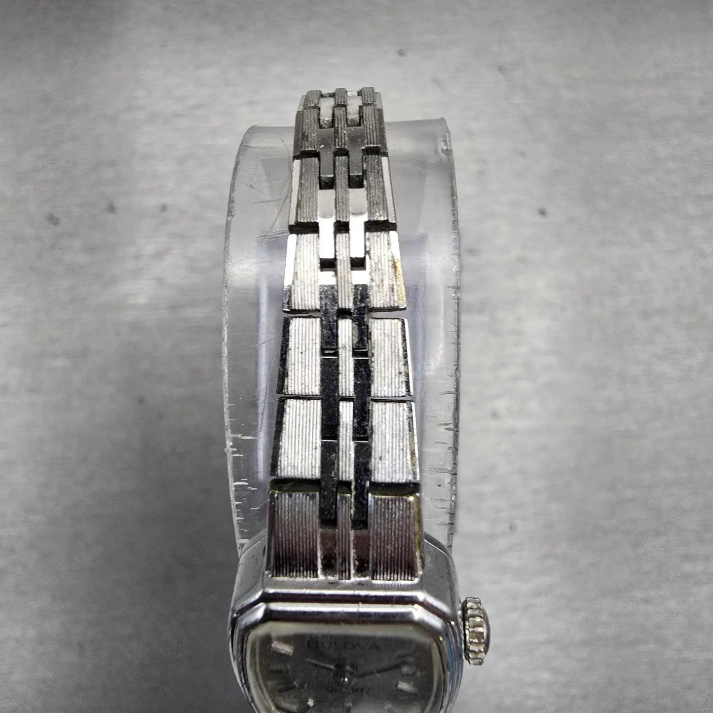 Bulova Watch Women 16mm Silver Dial Silver Tone Rectangle Vintage New Battery4
