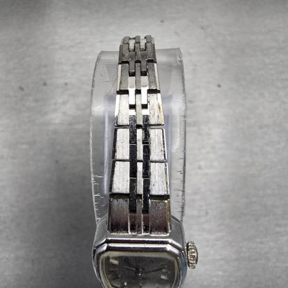 Bulova Watch Women 16mm Silver Dial Silver Tone Rectangle Vintage New Battery4