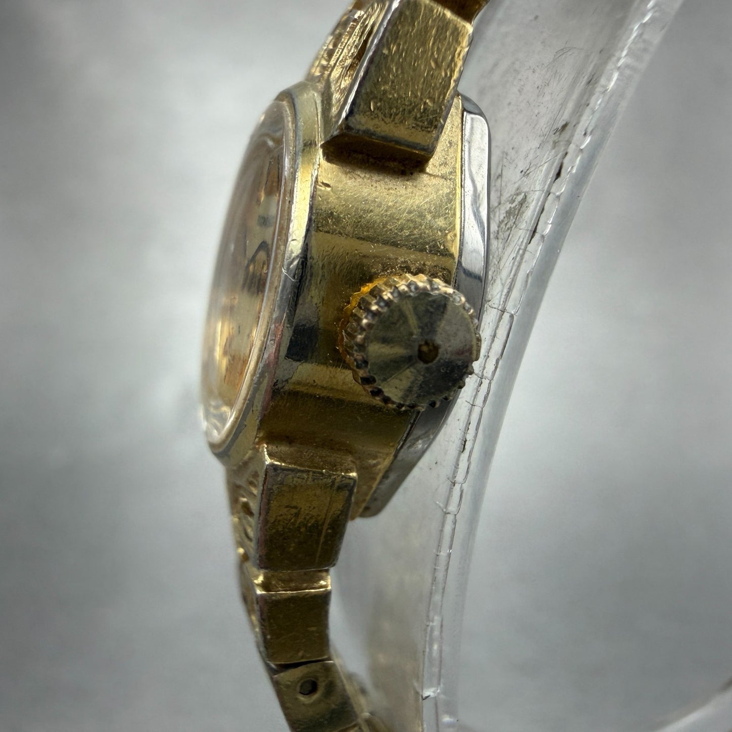 Seiko Watch Women 16mm Champagne Dial Gold Tone Manual Round 11-0549 Runs VTG2