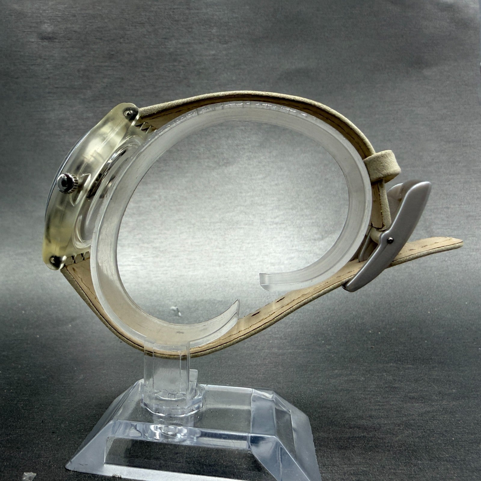 Swatch Auto Quartz Less Is More Watch Unisex 37mm Silver Dial Clear STK100 PARTS7