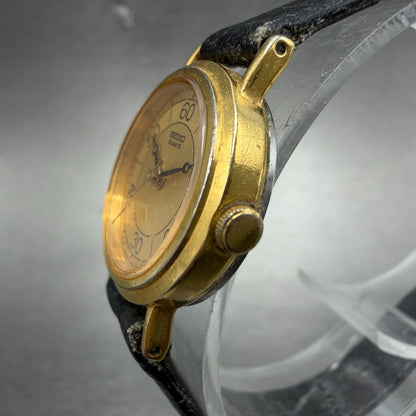 Seiko Watch Women 21mm Champagne Dial Gold Tone Round VTG 4N01-0301 New Battery2
