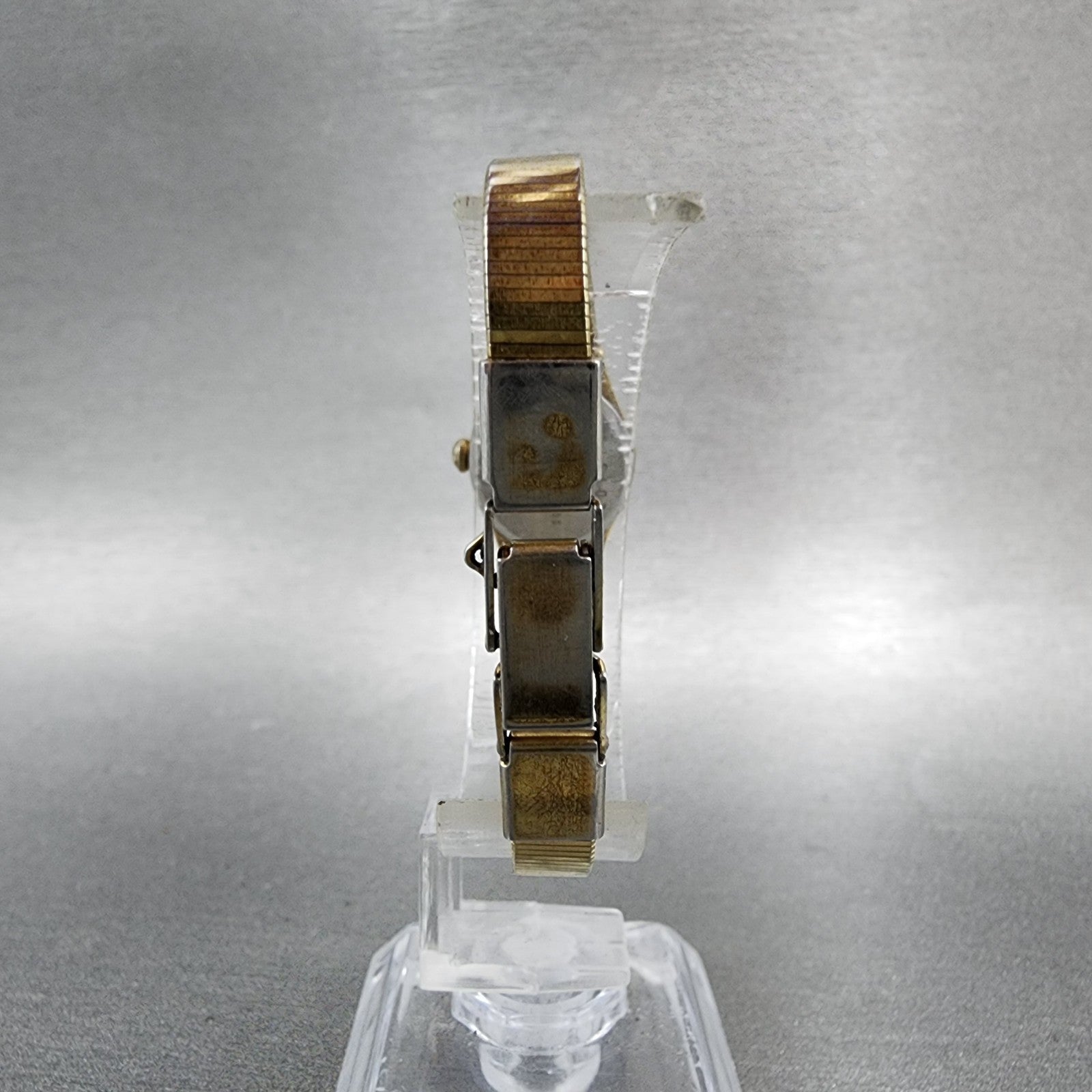 Seiko Watch Women 16mm Gold Dial Gold Tone Round 54200200 New Battery Vintage7