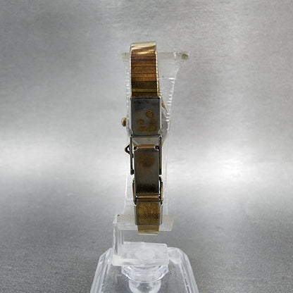 Seiko Watch Women 16mm Gold Dial Gold Tone Round 54200200 New Battery Vintage7