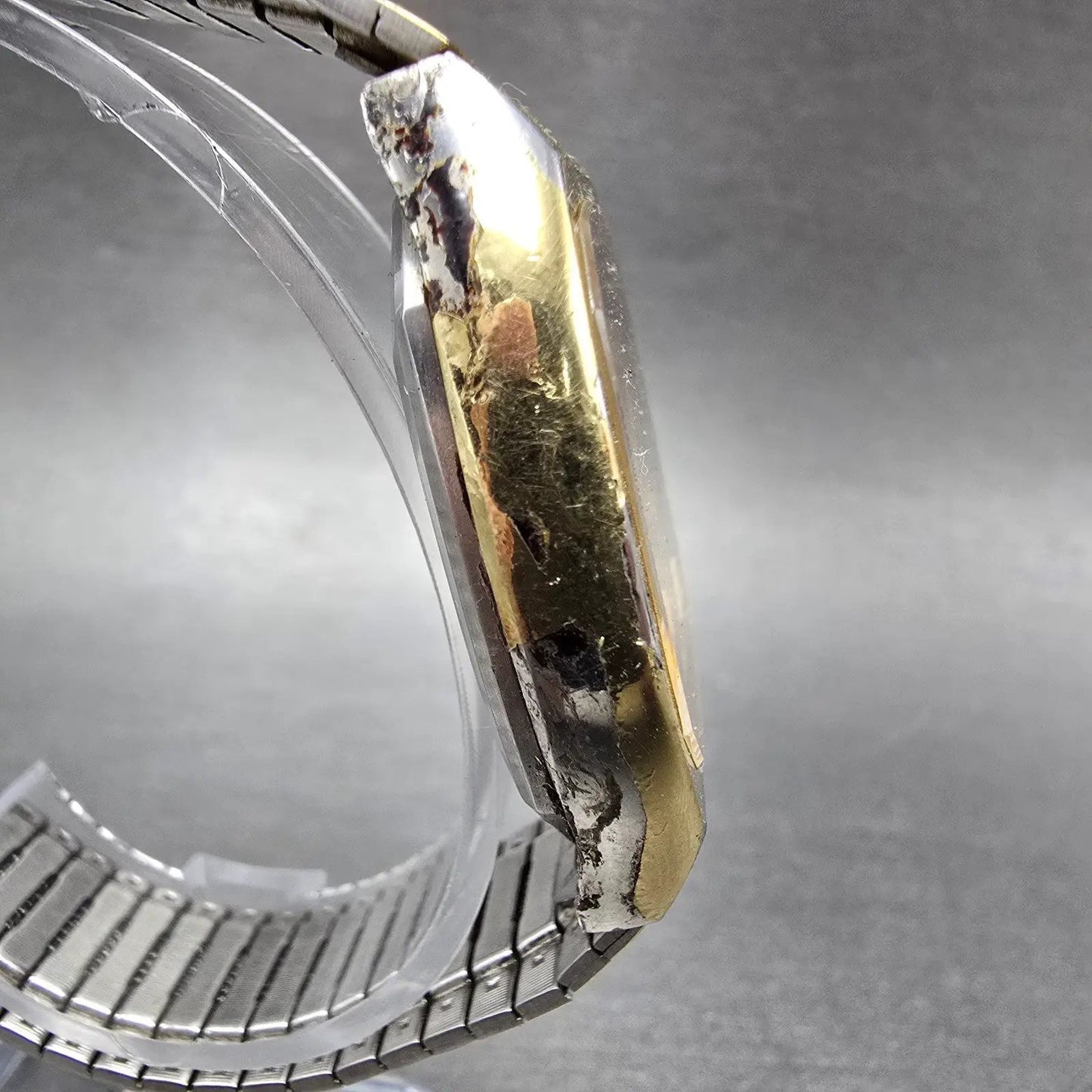 Technos Summit Watch Men 33mm White Dial Gold Tone Oval  Vintage PARTS4