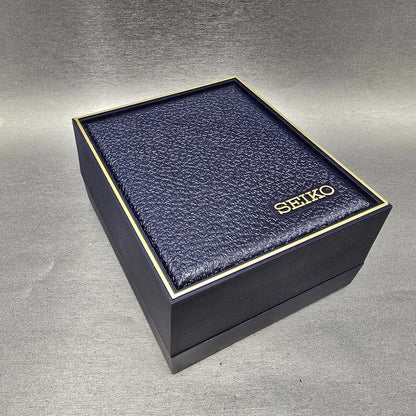 Seiko Tank Watch Men 25mm Black Dial Gold Rectangle 5Y30-5069 New Battery JP213