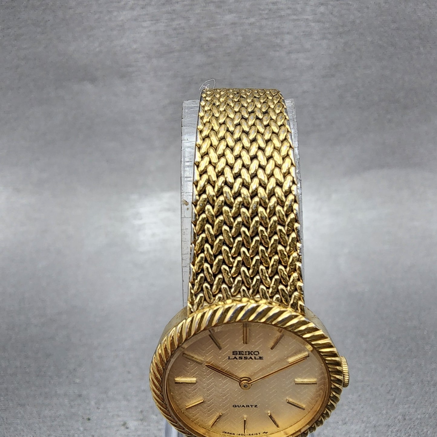 Seiko Lassale Watch Women 22mm Champagne Dial Gold Tone 14000479 New Battery4