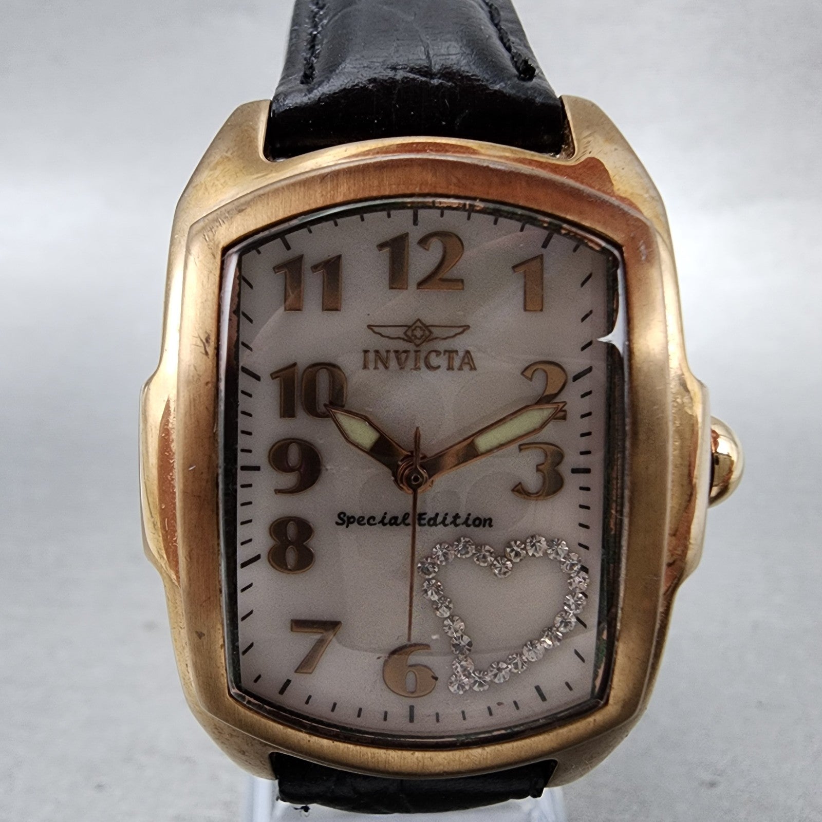 Invicta Lupah Watch Women 26mm MOP Dial Rose Gold Tone Rectangle New Battery1