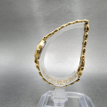 Seiko Watch Women 20mm Champagne Dial Gold Tone Round 1f210a30 New Battery6