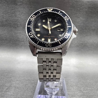 Seiko Dive Watch Women 33mm Black Dial Two Tone Date Round 2625-0019 New Batt5