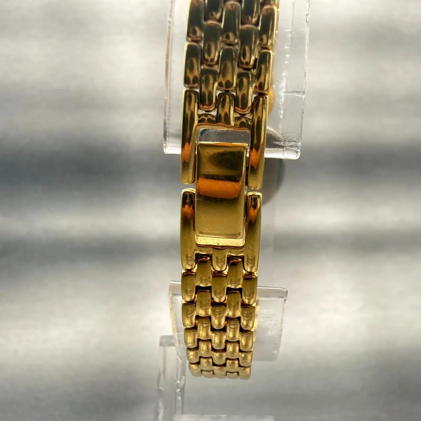 Seiko Pulsar Watch Women 20mm Gold Dial Gold Tone Gemmed V400L782A New Battery7