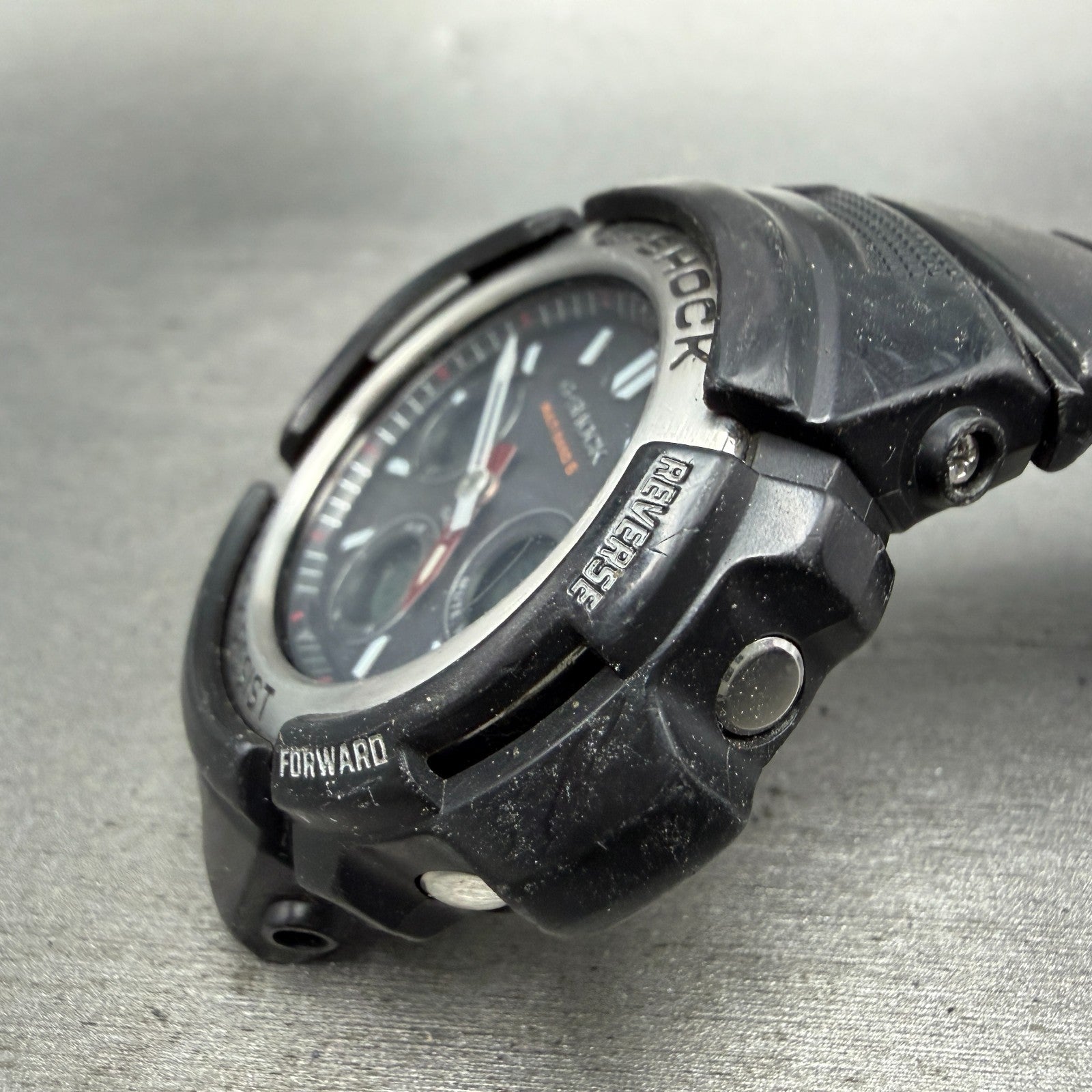 Casio G-Shock AWG-M100 Watch Men 49mm Gray Dial Black Tone Solar Works READ!!!2