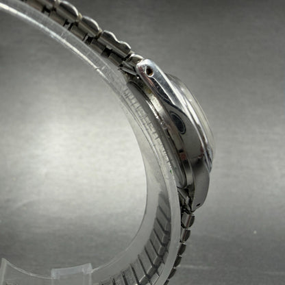 Seiko SQ Watch Women 24mm White Dial Silver Tone Daydate Round 7N83-6A09 New Bat3