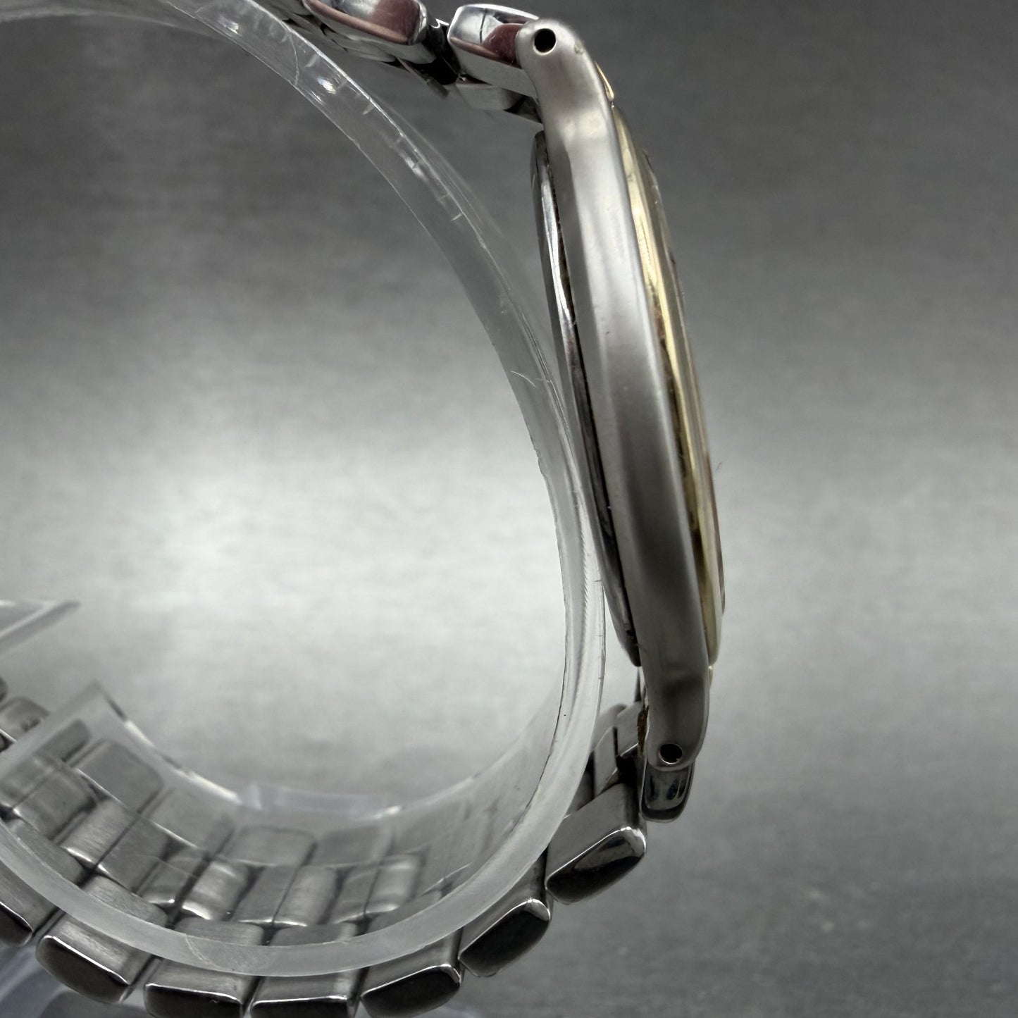Seiko Lucent Watch Men 31mm White Dial Two Tone 5e21-6b70 New Battery JVTUTU3