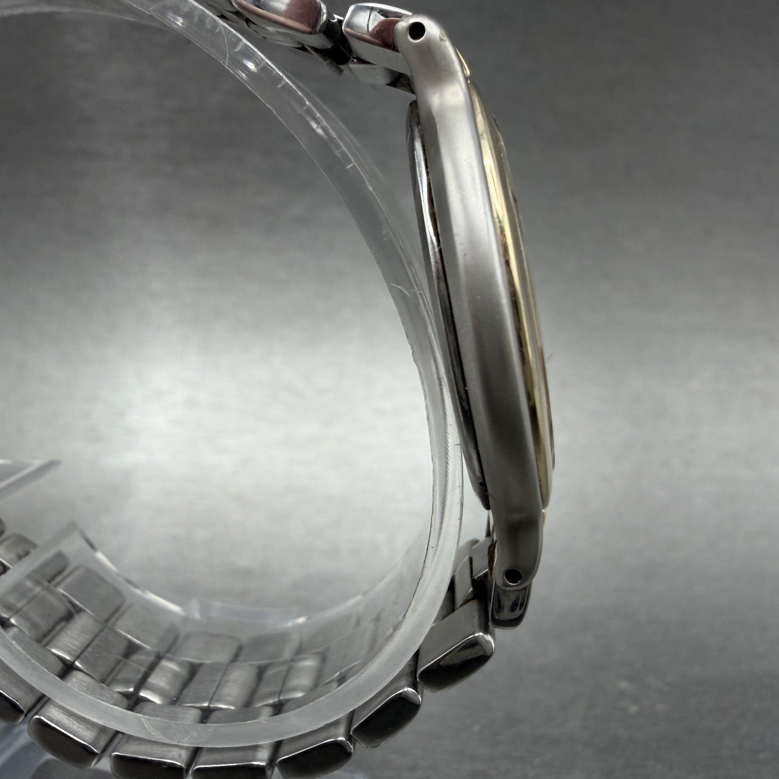 Seiko Lucent Watch Men 31mm White Dial Two Tone 5e21-6b70 New Battery JVTUTU3