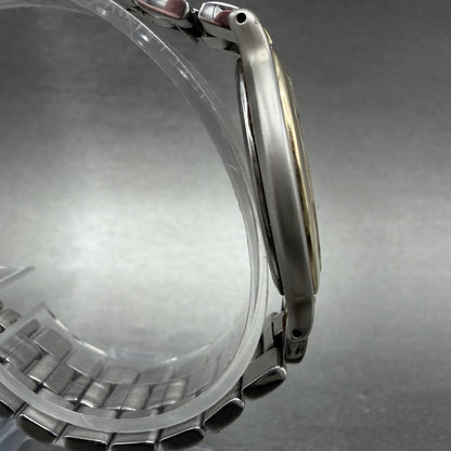 Seiko Lucent Watch Men 31mm White Dial Two Tone 5e21-6b70 New Battery JVTUTU3