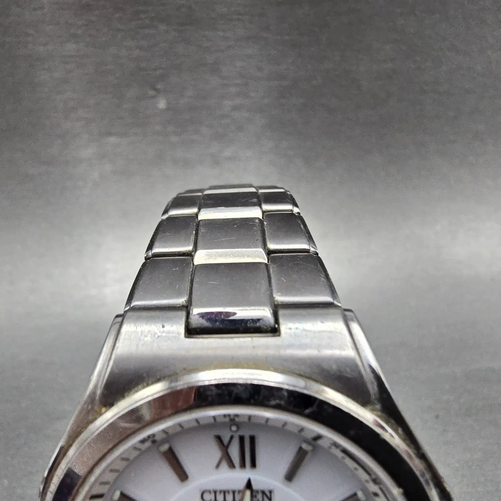 Citizen Eco-Drive Attesa Watch Men 38mm White Dial Titanium Atomic Date PARTS! P5