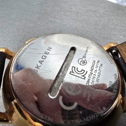 Skagen Connected Watch Men 42mm Blue Dial Rose Gold Tone Round SKT1103 New Batt9