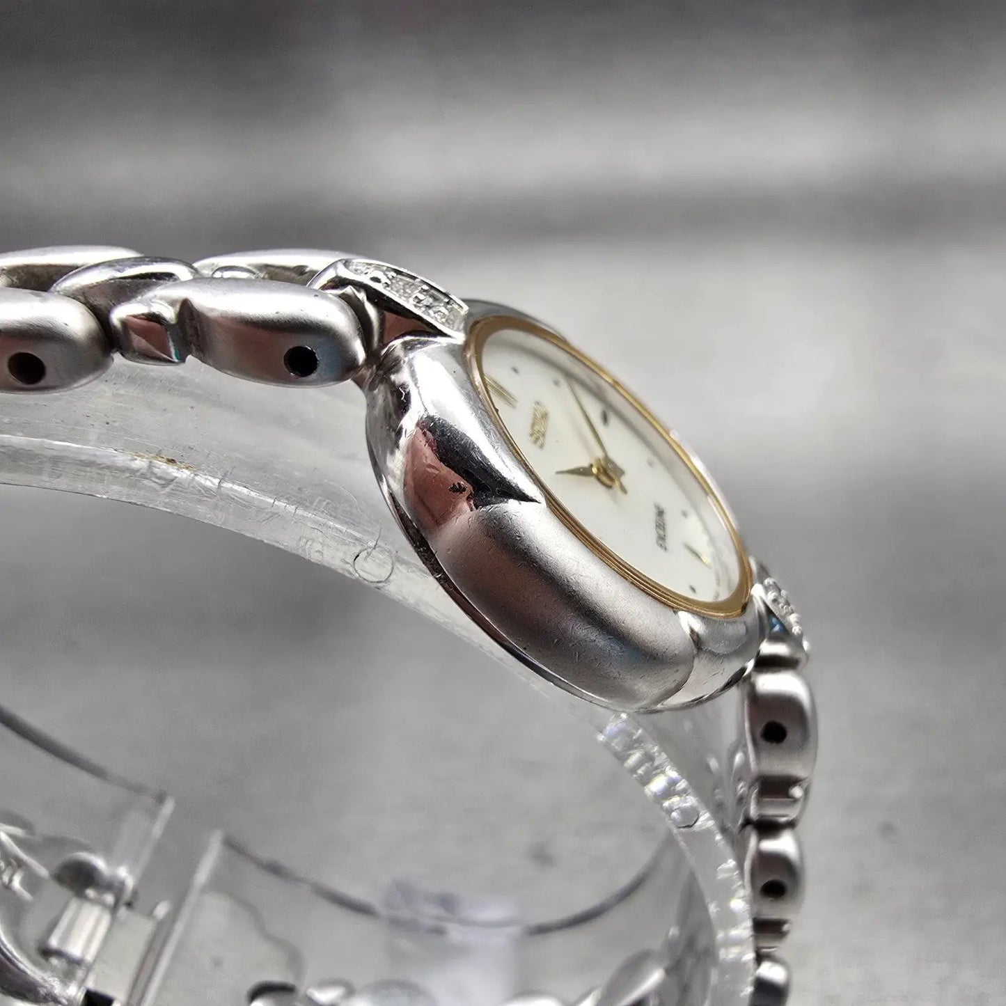 Seiko Exceline Watch Women 20mm MOP Dial Silver Tone Round 4N20-1060 New Battery3