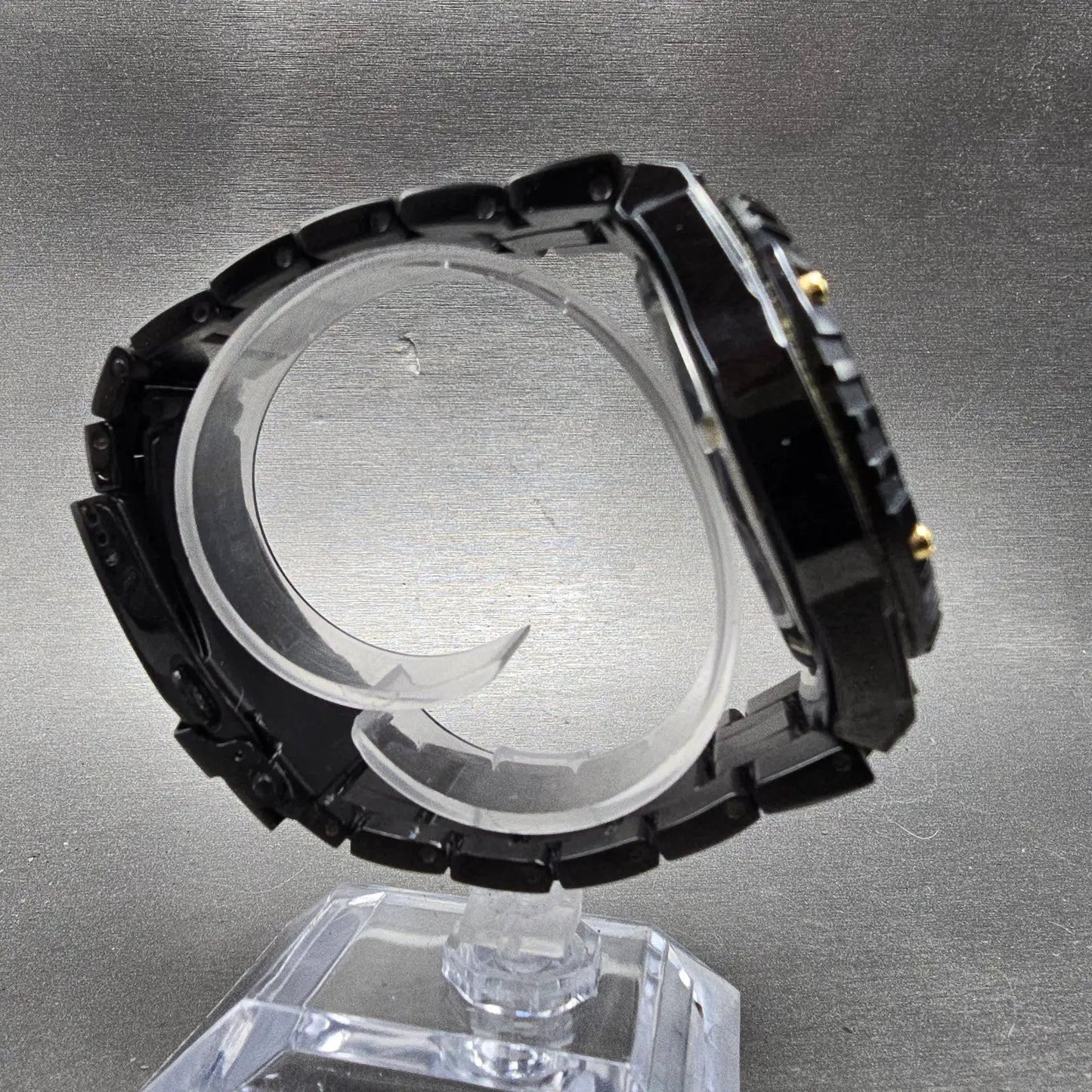 Bulova Automatic Harley Davidson Watch Men 43mm Skeleton Dial Black Tone Runs8