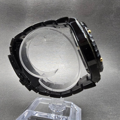 Bulova Automatic Harley Davidson Watch Men 43mm Skeleton Dial Black Tone Runs8