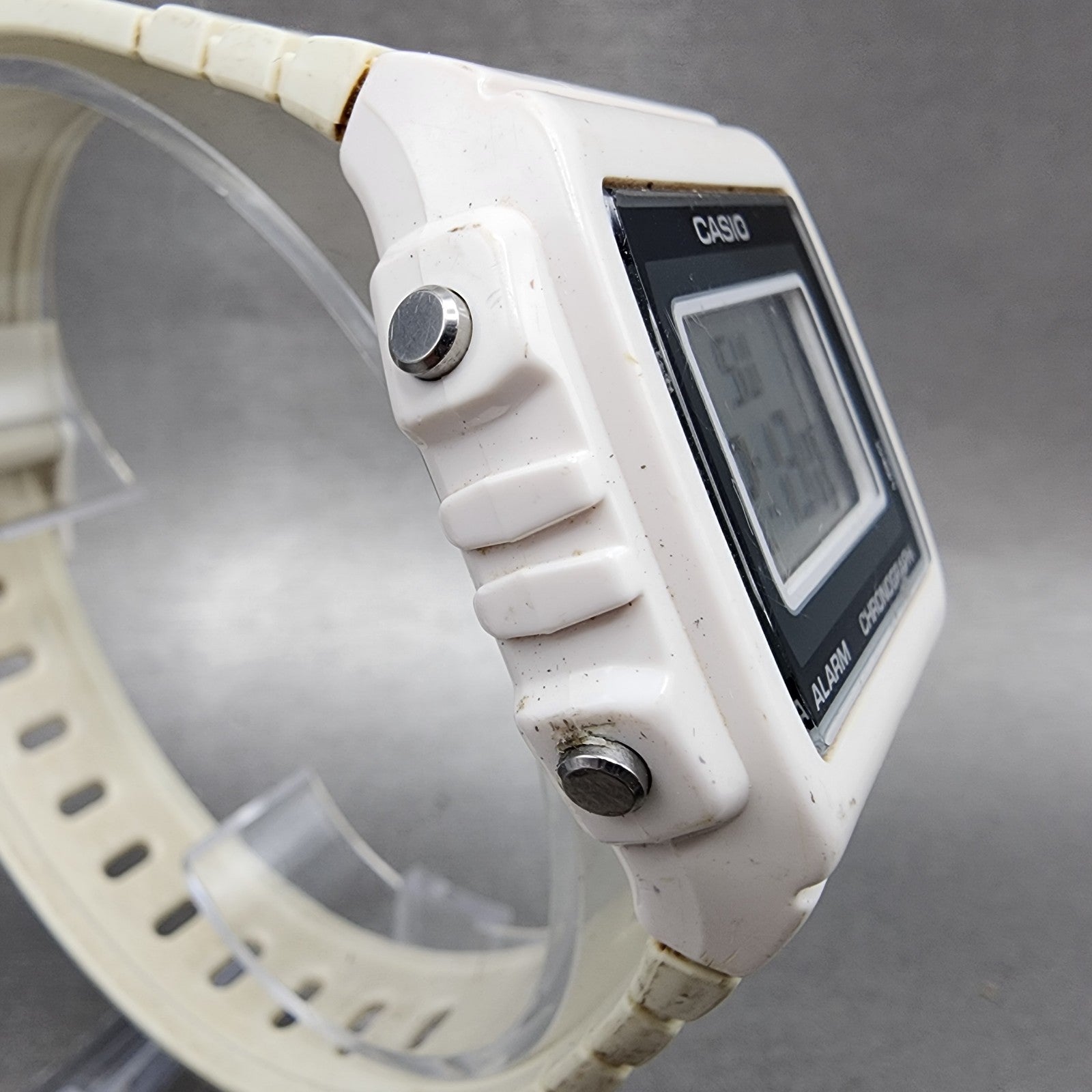 Casio W215H Watch Men 40mm Digital White Tone Alarm Chrono New Battery3